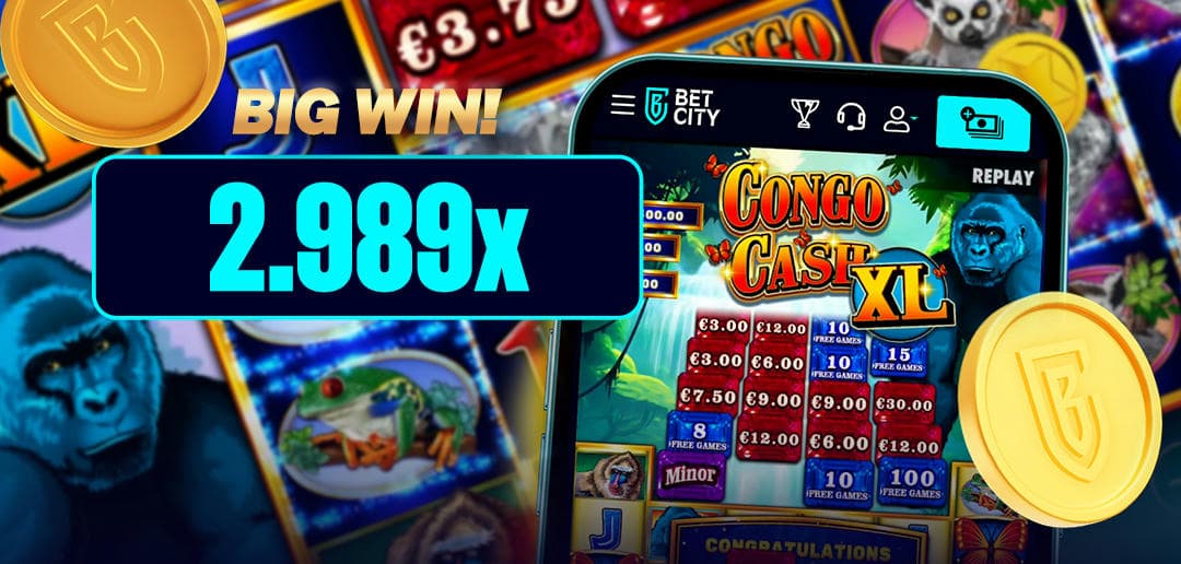Big Win: 2.989x de inzet op Congo Cash XL