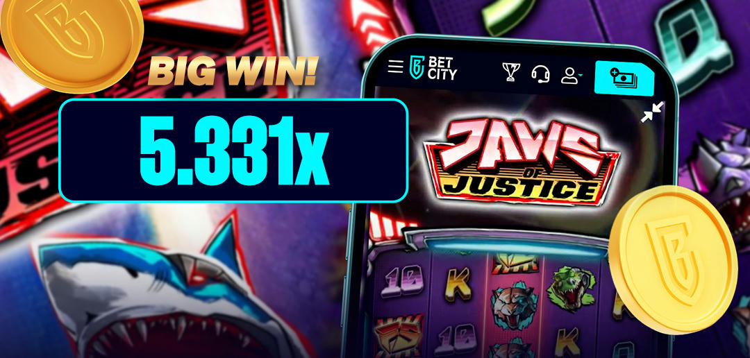 Big Win: 5.331x de inzet op Jaws of Justice