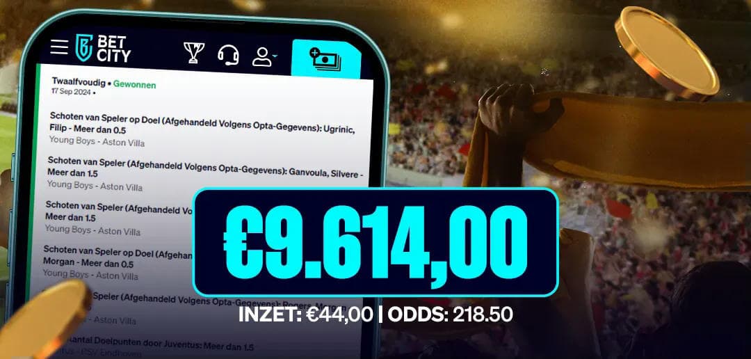 BetCity.nl - Online sportweddenschappen en casino gaming afbeelding