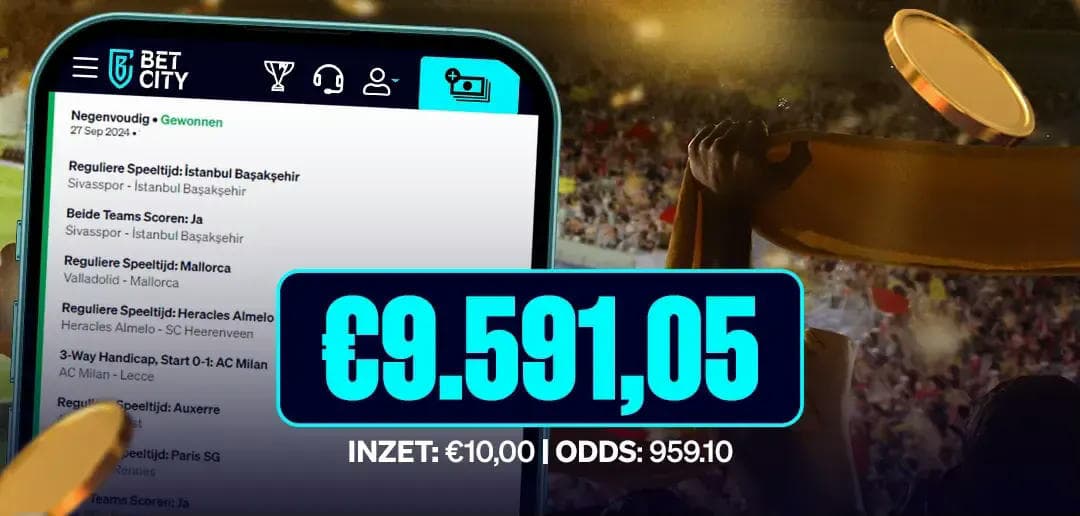 BetCity.nl - Online sportweddenschappen en casino gaming afbeelding