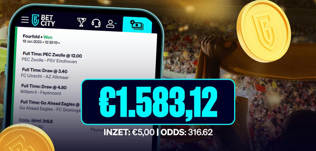 BetCity.nl - Online sportweddenschappen en casino gaming afbeelding