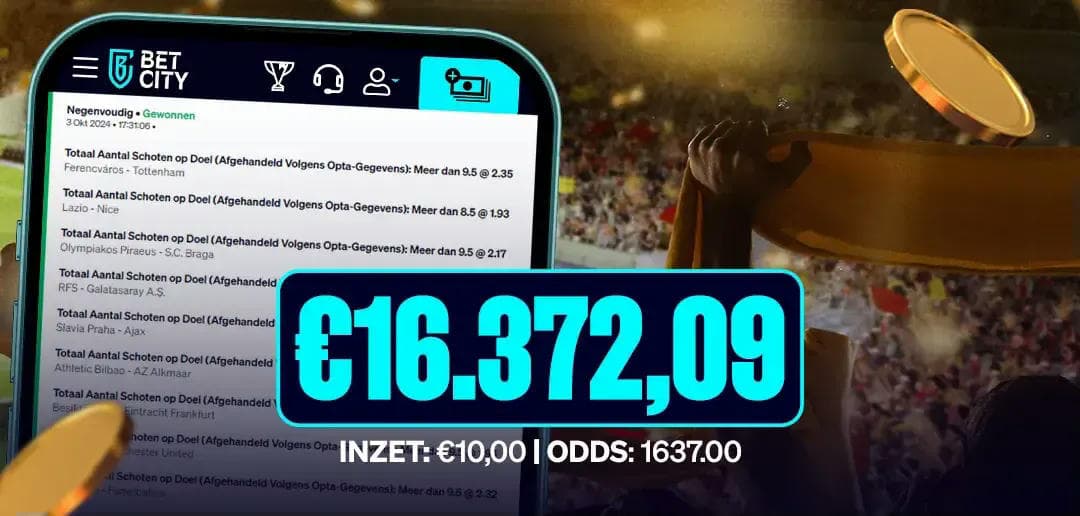 BetCity.nl - Online sportweddenschappen en casino gaming afbeelding