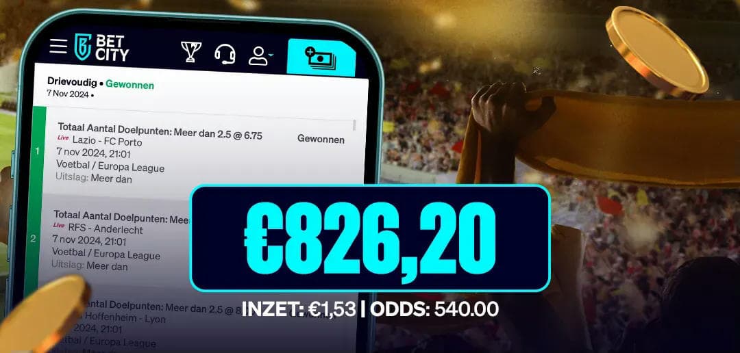 BetCity.nl - Online sportweddenschappen en casino gaming afbeelding