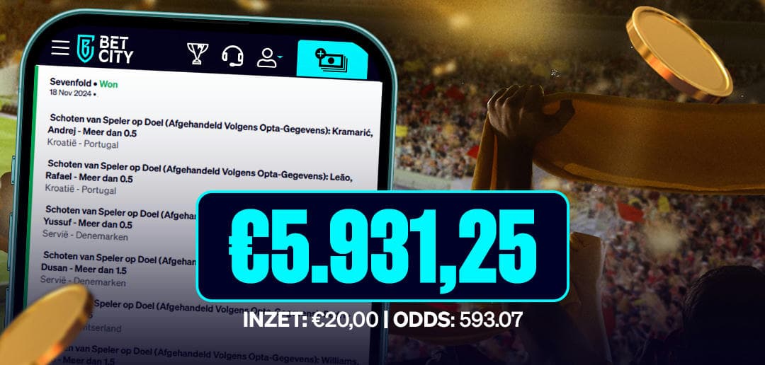 BetCity.nl - Online sportweddenschappen en casino gaming afbeelding