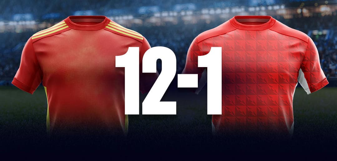 Spanje - Malta: 12-1