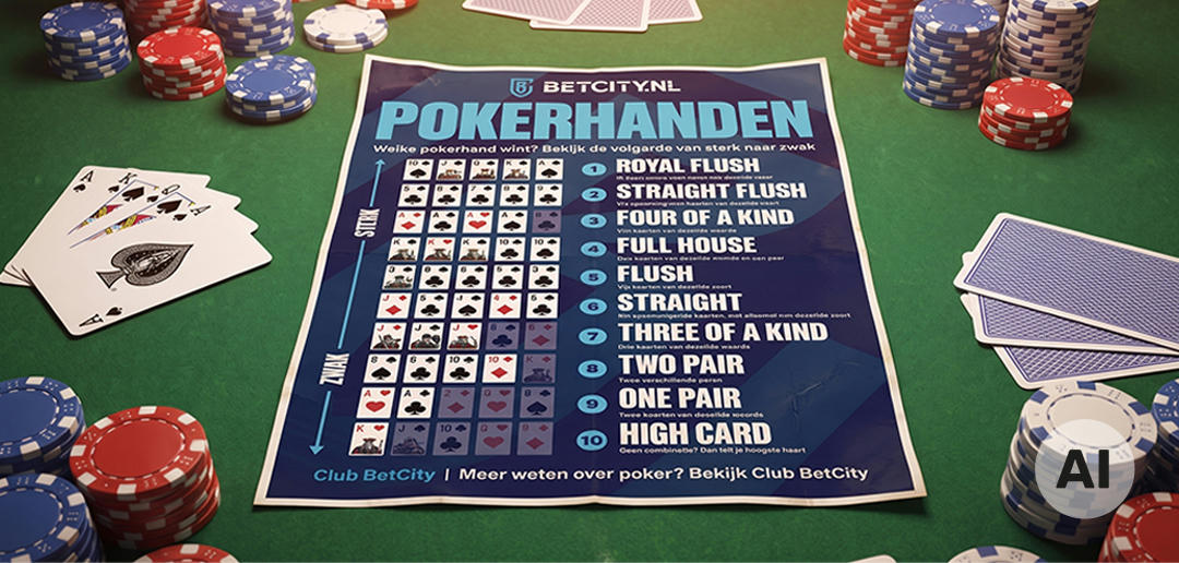 Pokerhanden uitgelegd