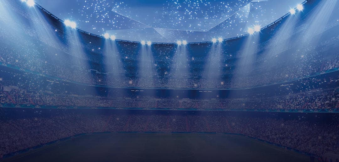 Stadion met lichten
