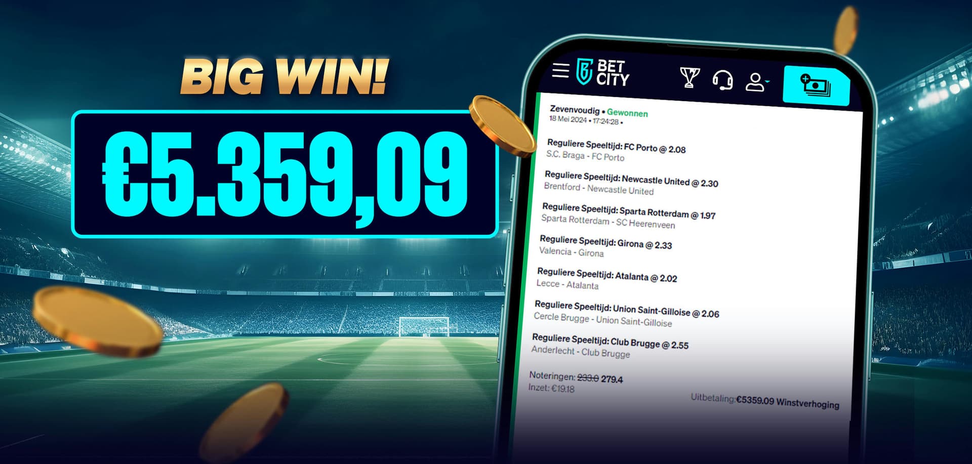 BetCity.nl - Online sportweddenschappen en casino gaming afbeelding