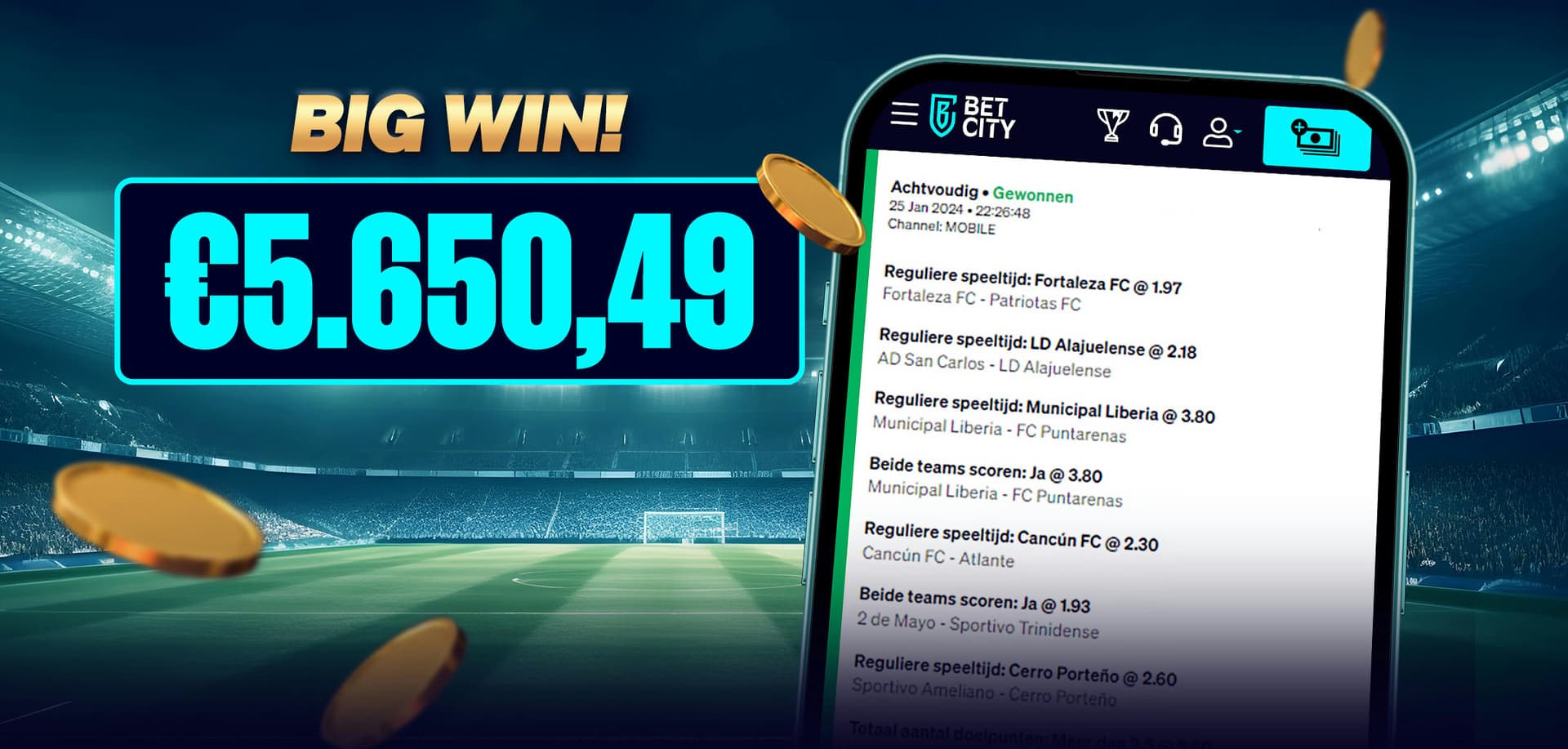 BetCity.nl - Online sportweddenschappen en casino gaming afbeelding