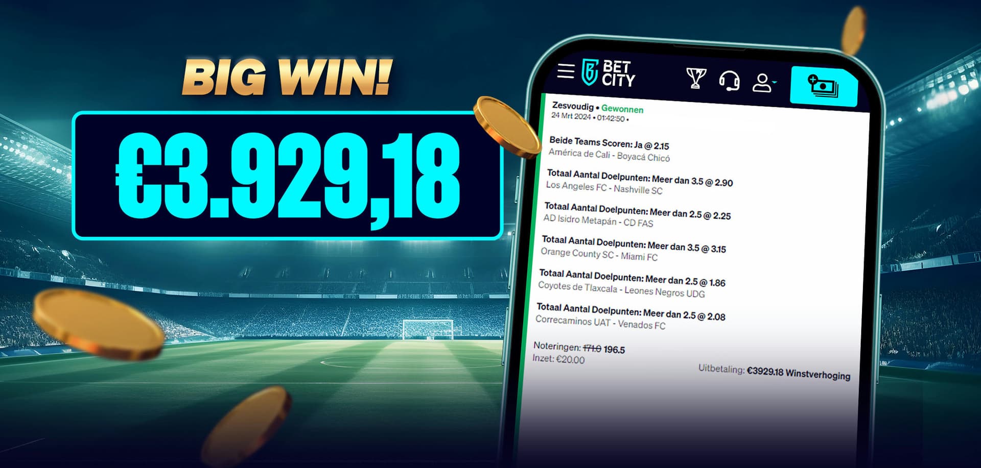 BetCity.nl - Online sportweddenschappen en casino gaming afbeelding