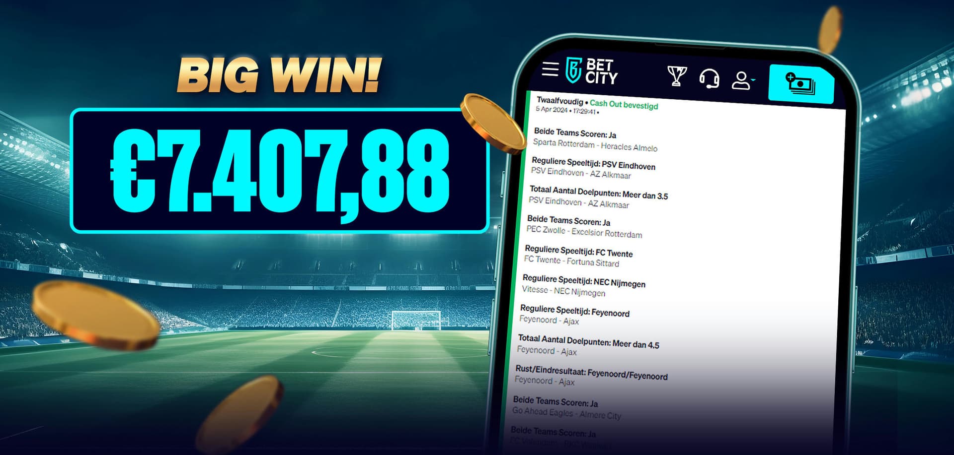 BetCity.nl - Online sportweddenschappen en casino gaming afbeelding