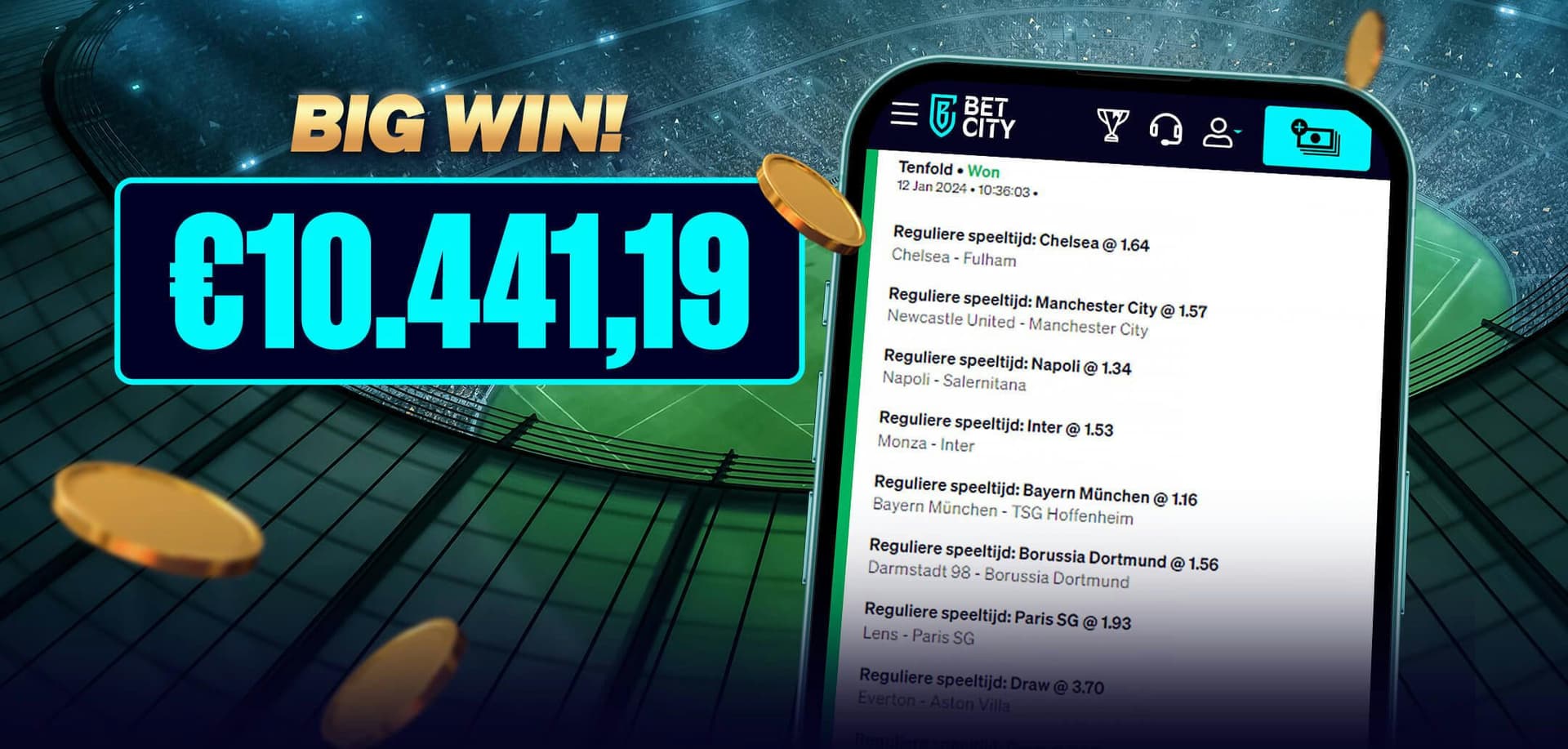 BetCity.nl - Online sportweddenschappen en casino gaming afbeelding