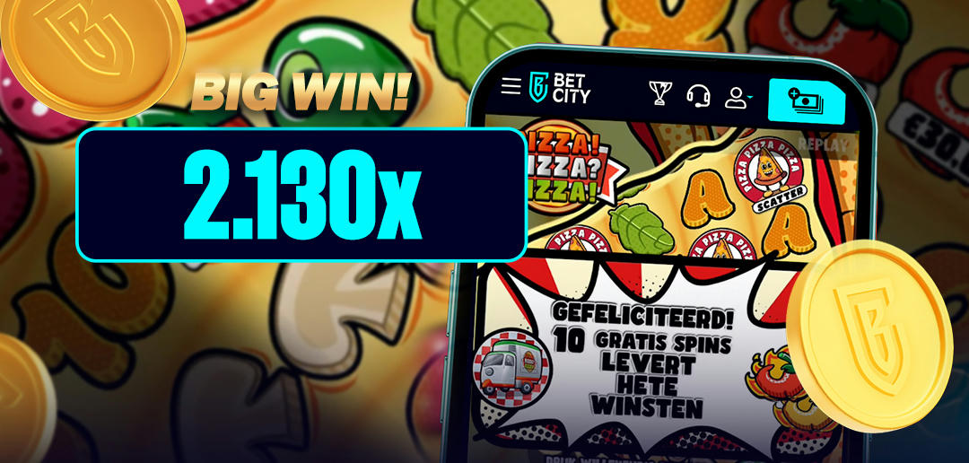 Big Win: 2.130x de inzet op Pizza! Pizza? Pizza!