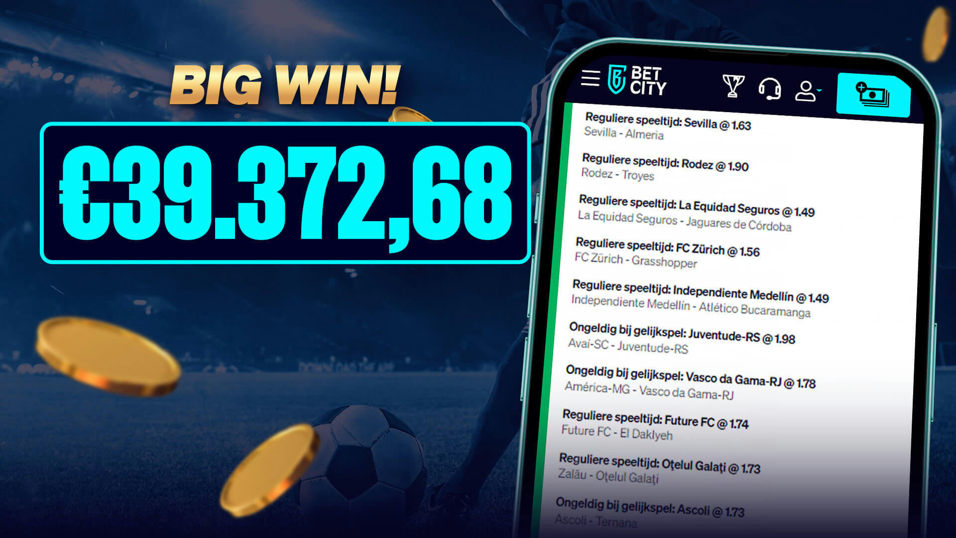 BetCity.nl - Online sportweddenschappen en casino gaming afbeelding